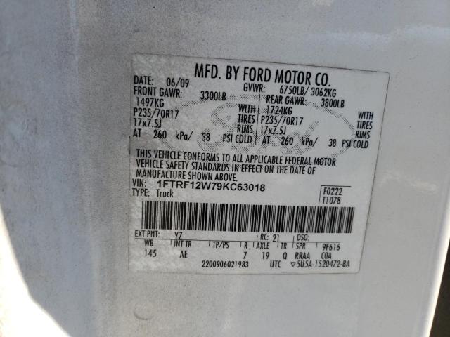 Photo 10 from auction – 2009 FORD F150 with VIN 1FTRF12W79KC63018