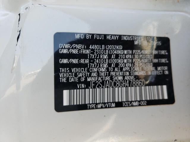 Photo 10 from auction – 2016 SUBARU FORESTER 2 with VIN JF2SJADC8GH478860