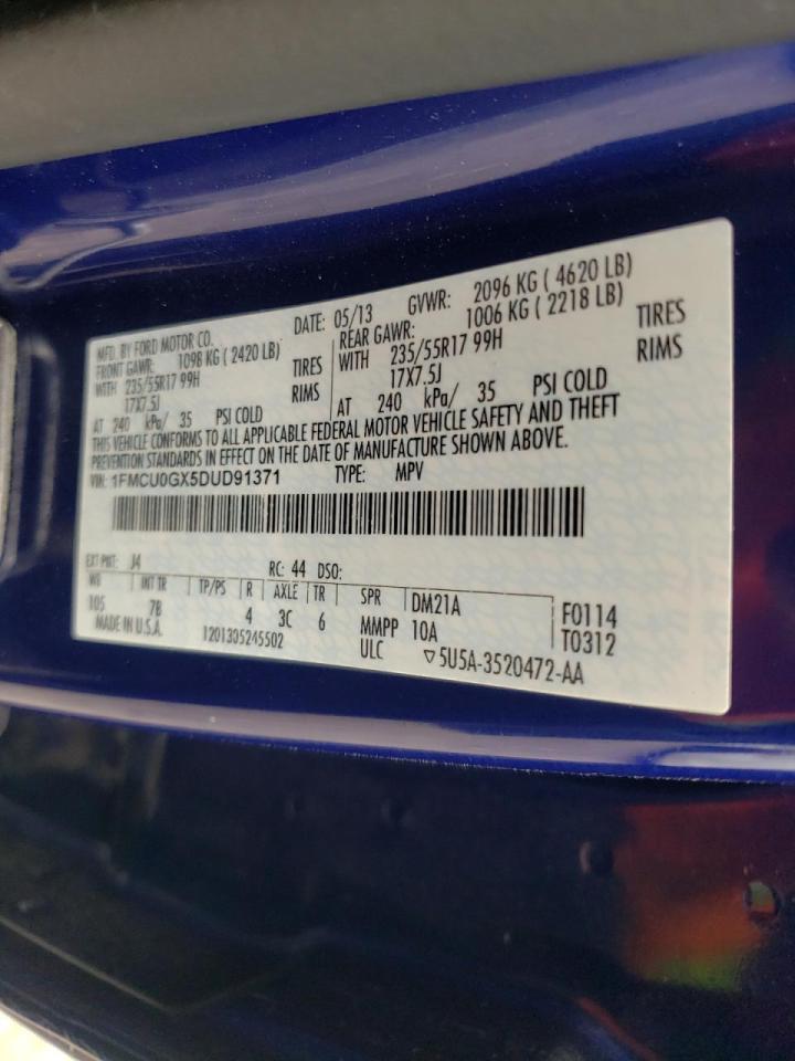 Photo 10 from auction – 2013 FORD ESCAPE SE with VIN 1FMCU0GX5DUD91371