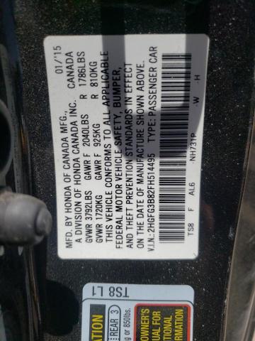 Photo 10 from auction – 2015 HONDA CIVIC EX with VIN 2HGFG3B82FH514495