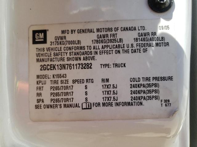 Zdjęcie 10 z aukcji – 2006 CHEVROLET silverado z VIN 2GCEK13N761173282