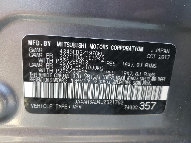 Photo 10 from auction – 2018 MITSUBISHI OUTLANDER with VIN JA4AR3AU4JZ021762