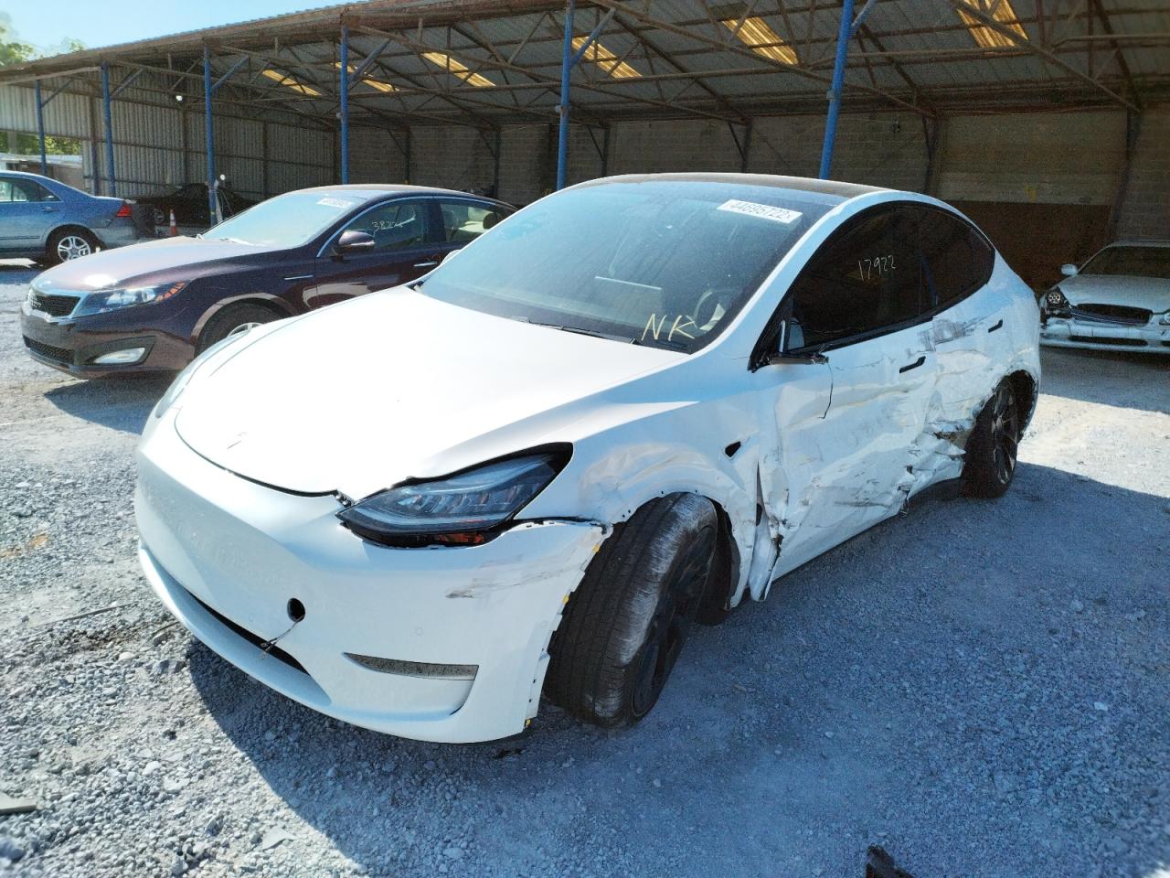 Photo 2 from auction – 2020 TESLA MODEL Y with VIN 5YJYGDEE1LF008351