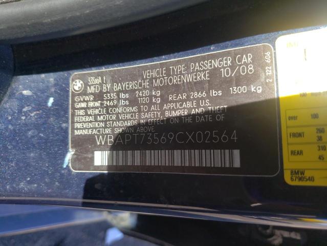 Photo 10 from auction – 2009 BMW 535 XI with VIN WBAPT73569CX02564