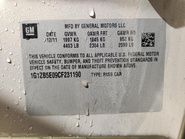 Photo 10 from auction – 2012 CHEVROLET MALIBU LS with VIN 1G1ZB5E09CF231190