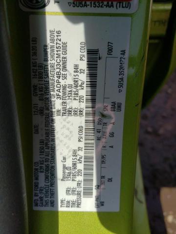 Photo 10 from auction – 2012 FORD FIESTA with VIN 3FADP4BJ3CM157216