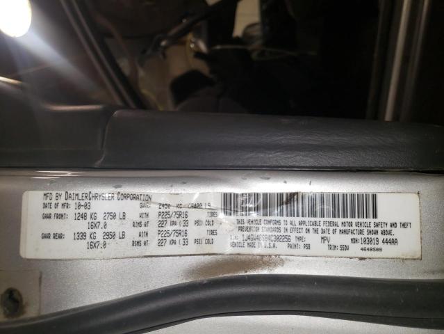 Photo 10 from auction – 2004 JEEP GRAND CHER with VIN 1J4GW48S84C302256