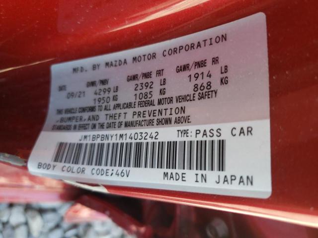 Photo 10 from auction – 2021 MAZDA 3 PREMIUM with VIN JM1BPBNY1M1403242