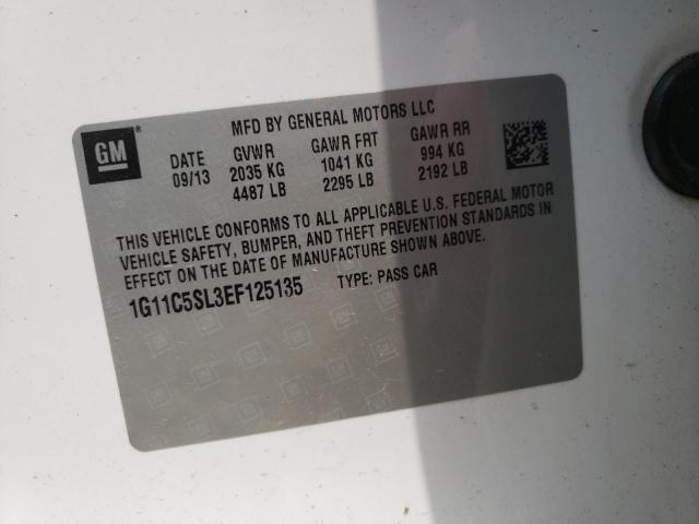 Photo 10 from auction – 2014 CHEVROLET MALIBU 1LT with VIN 1G11C5SL3EF125135