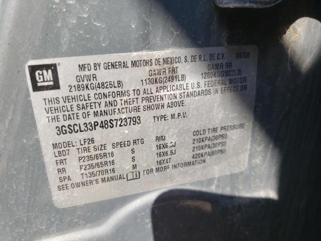 Photo 10 from auction – 2008 SATURN VUE XE with VIN 3GSCL33P48S723793