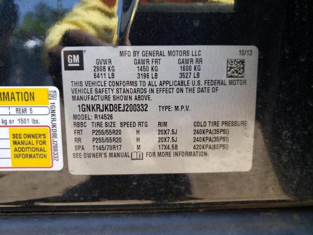 Photo 10 from auction – 2014 CHEVROLET TRAVERSE L with VIN 1GNKRJKD8EJ200332