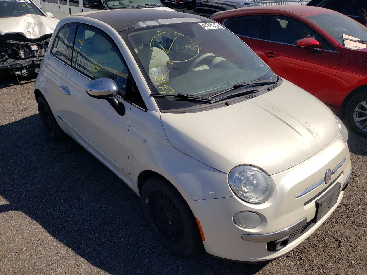 FIAT 500 LOUNGE 2013 with VIN 3C3CFFCR4DT542577 - Photo from auction