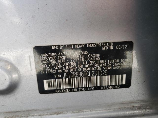 Photo 10 from auction – 2012 SUBARU IMPREZA WR with VIN JF1GR8H69CL231029