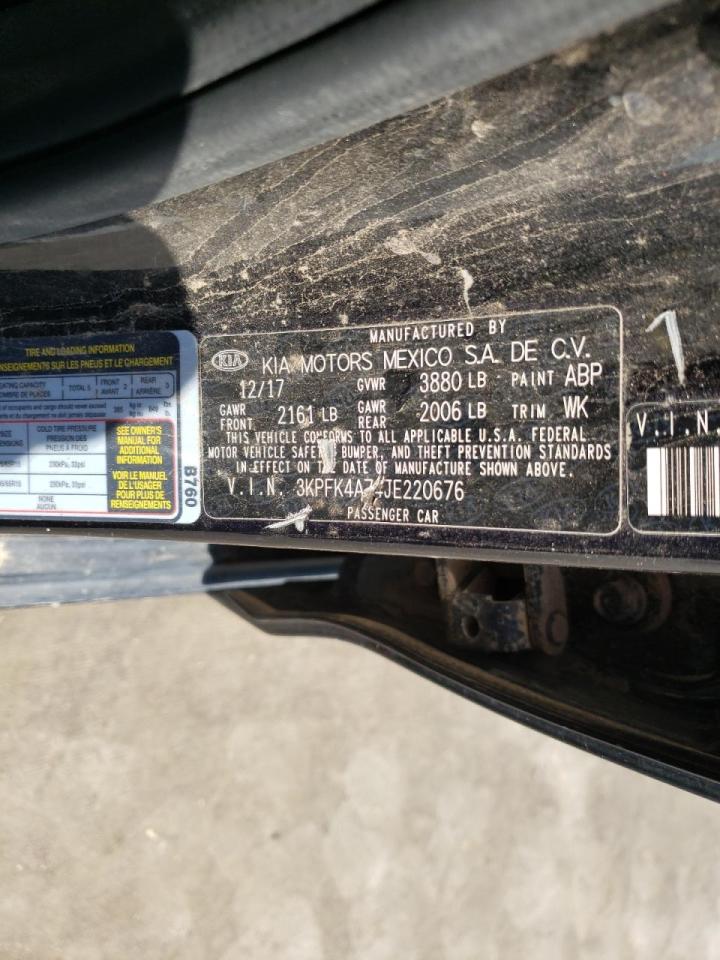 Photo 10 from auction – 2018 KIA FORTE LX with VIN 3KPFK4A74JE220676