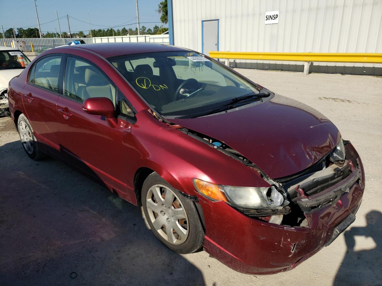 HONDA CIVIC LX 2008 with VIN 2HGFA16548H535342 - Photo from auction
