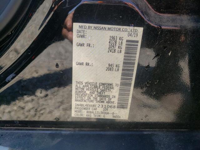 Photo 1 from auction – 2019 NISSAN ALTIMA SL with VIN 1N4BL4EVXKC231068