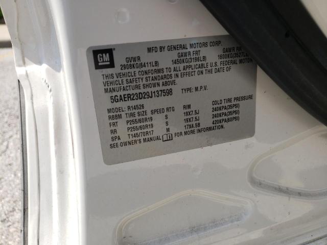 Photo 10 from auction – 2009 BUICK ENCLAVE CX with VIN 5GAER23D29J137598