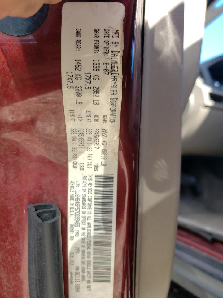 Photo 10 from auction – 2007 JEEP GRAND CHER with VIN 1J8HS48P57C699455