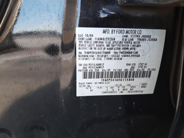 Photo 10 from auction – 2005 FORD FIVE HUNDR with VIN 1FAFP24165G115808