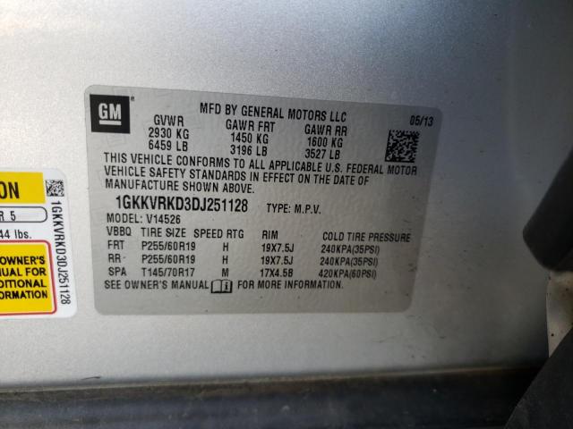 Photo 10 from auction – 2013 GMC ACADIA SLT with VIN 1GKKVRKD3DJ251128