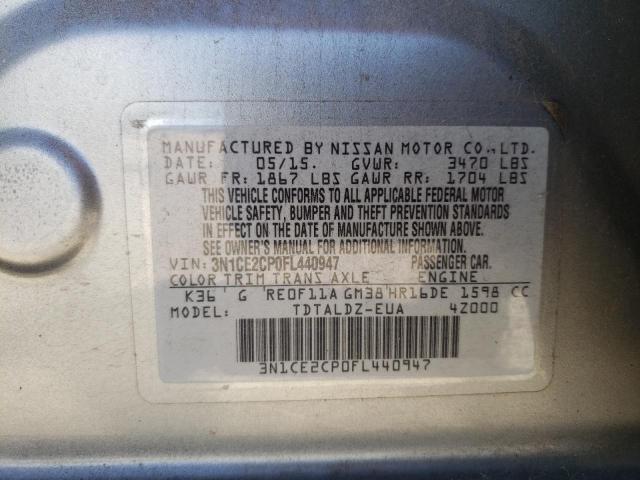 Photo 10 from auction – 2015 NISSAN VERSA NOTE with VIN 3N1CE2CP0FL440947
