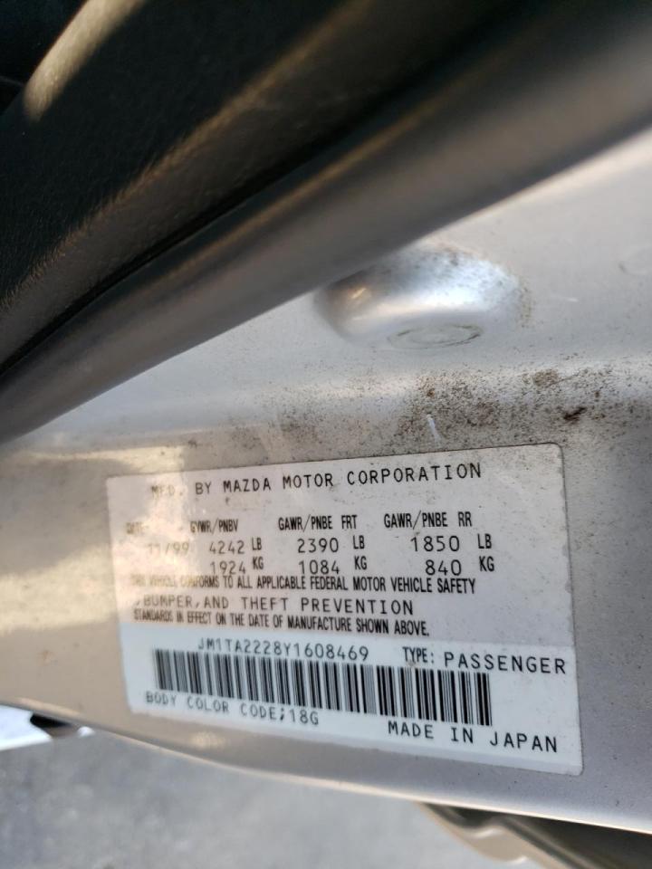 Photo 10 from auction – 2000 MAZDA MILLENIA S with VIN JM1TA2228Y1608469