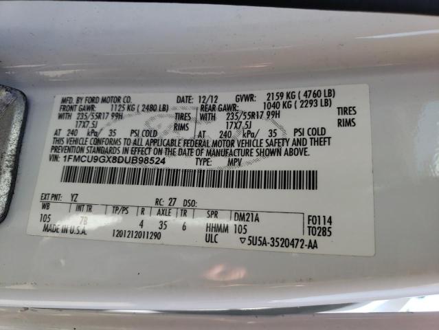 Photo 10 from auction – 2013 FORD ESCAPE SE with VIN 1FMCU9GX8DUB98524