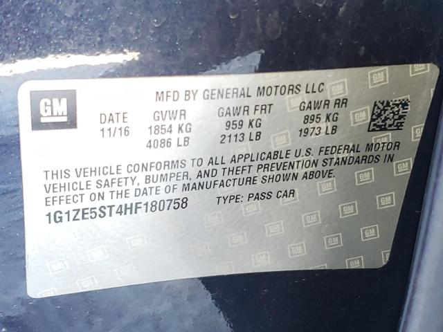 Photo 10 from auction – 2017 CHEVROLET MALIBU LT with VIN 1G1ZE5ST4HF180758