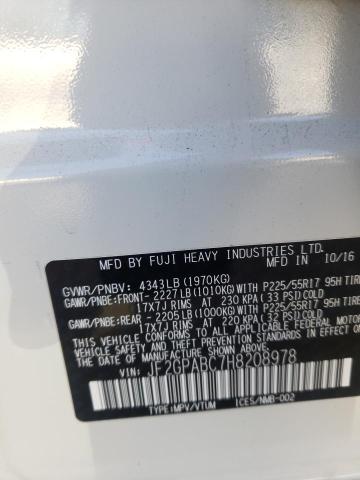 Photo 10 from auction – 2017 SUBARU CROSSTREK with VIN JF2GPABC7H8208978