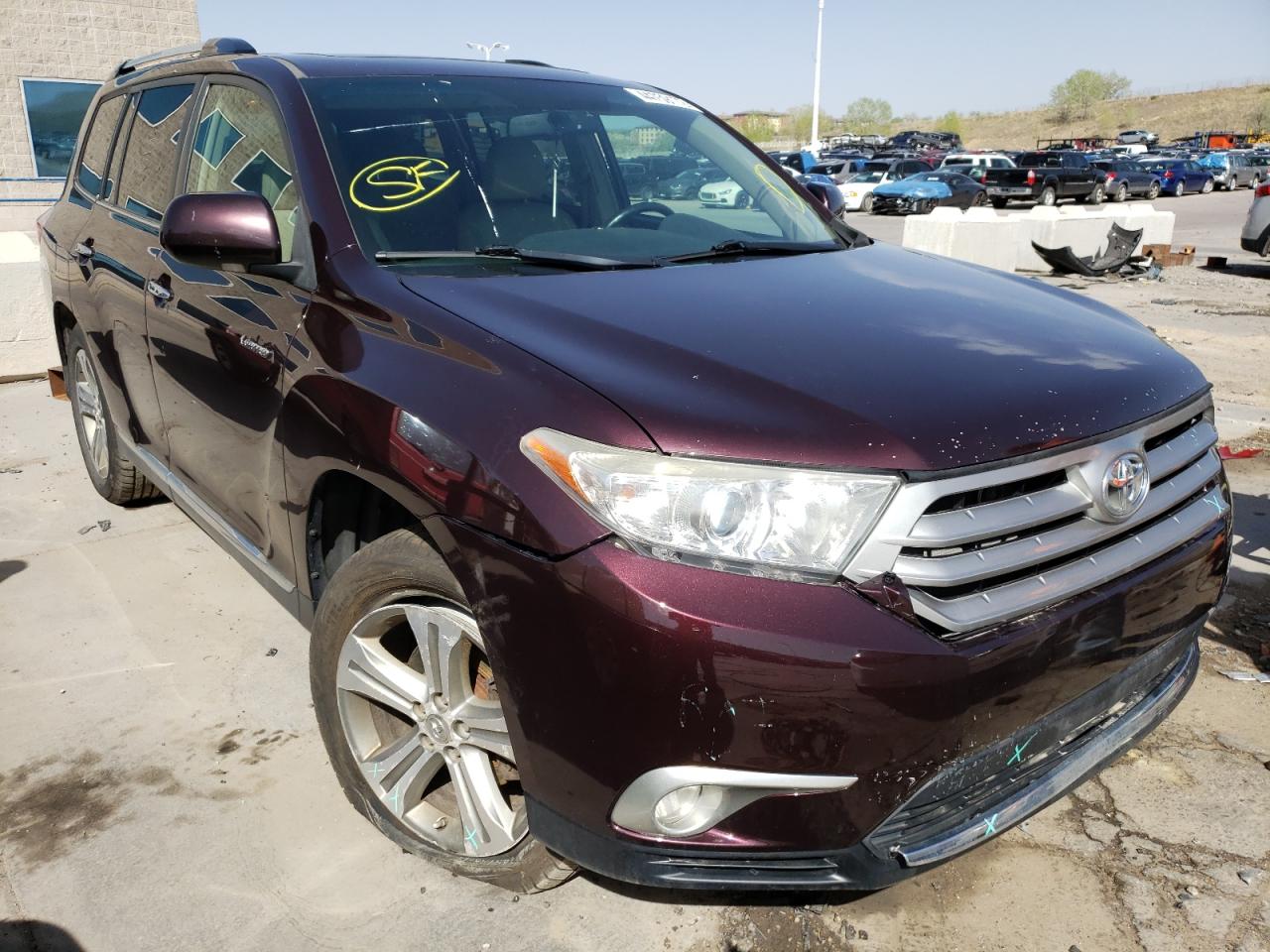 TOYOTA HIGHLANDER 2012 with VIN 5TDDK3EH0CS096001 - Photo from auction