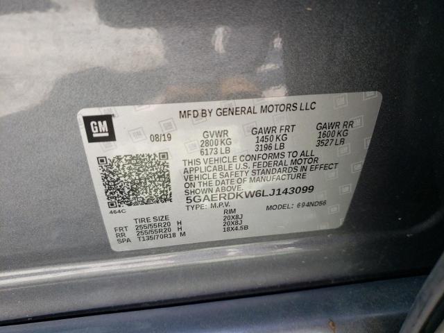 Photo 10 from auction – 2020 BUICK ENCLAVE AV with VIN 5GAERDKW6LJ143099