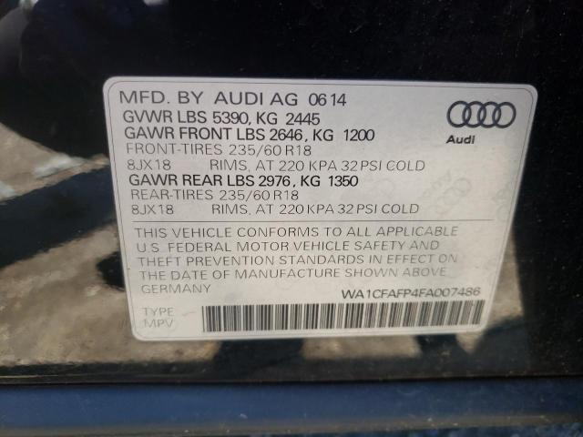 Photo 10 from auction – 2015 AUDI Q5 PREMIUM with VIN WA1CFAFP4FA007486