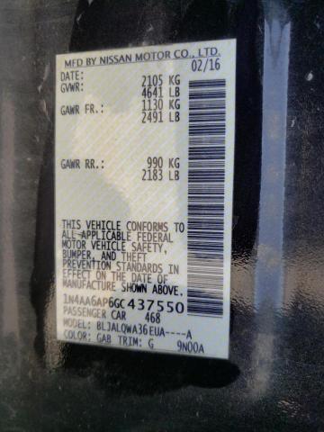Photo 10 from auction – 2016 NISSAN MAXIMA 3.5 with VIN 1N4AA6AP6GC437550