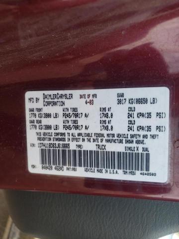 Zdjęcie 10 z aukcji – 2003 DODGE RAM 1500 S z VIN 1D7HU18D63J616665