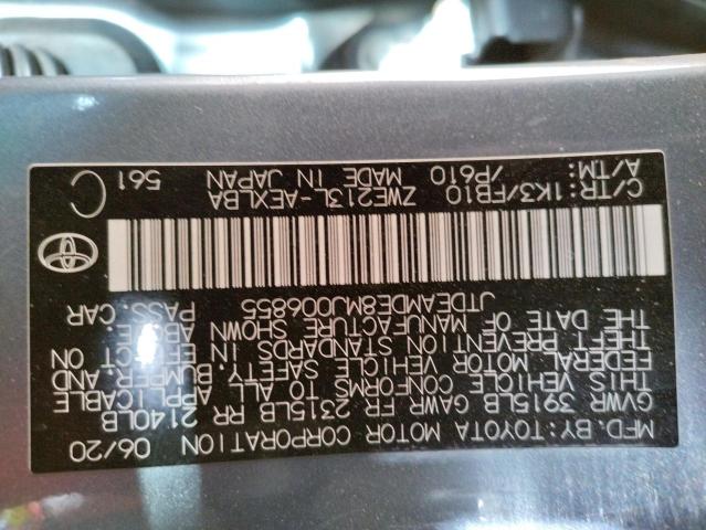 Photo 10 from auction – 2021 TOYOTA COROLLA LE with VIN JTDEAMDE8MJ006855