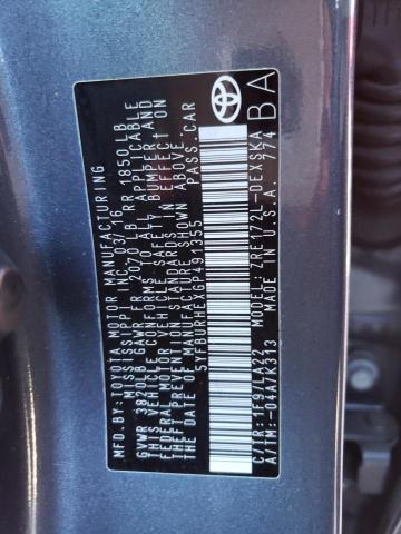 Photo 10 from auction – 2016 TOYOTA COROLLA L with VIN 5YFBURHEXGP491355