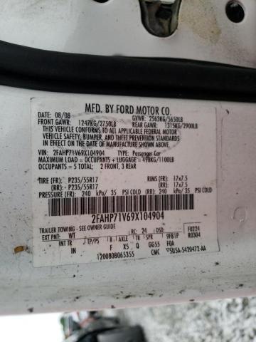 Photo 10 from auction – 2009 FORD CROWN VICT with VIN 2FAHP71V69X104904