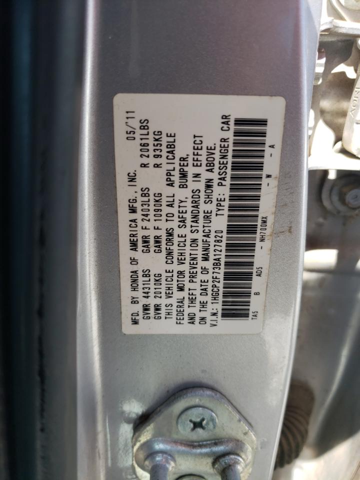 Photo 10 from auction – 2011 HONDA ACCORD EX with VIN 1HGCP2F73BA127820