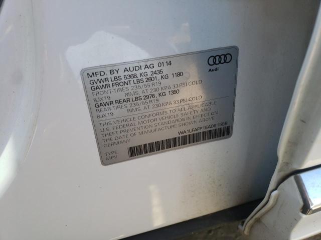 Photo 10 from auction – 2014 AUDI Q5 PREMIUM with VIN WA1LFAFP1EA081558