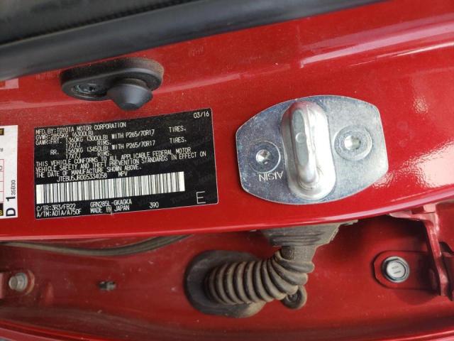 Photo 10 from auction – 2016 TOYOTA 4RUNNER SR with VIN JTEBU5JR0G5334058
