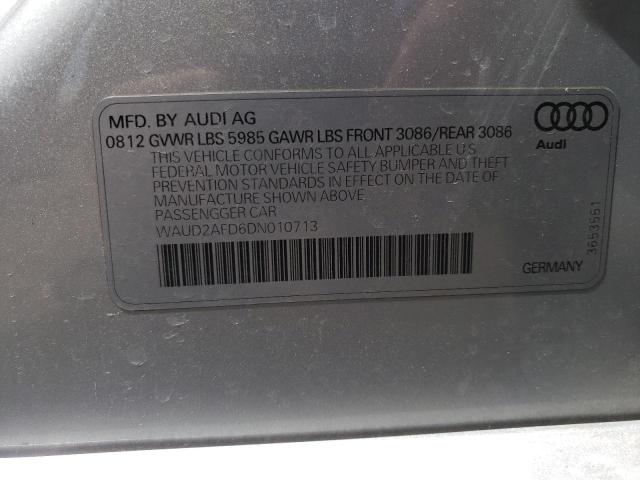 Photo 10 from auction – 2013 AUDI S8 QUATTRO with VIN WAUD2AFD6DN010713