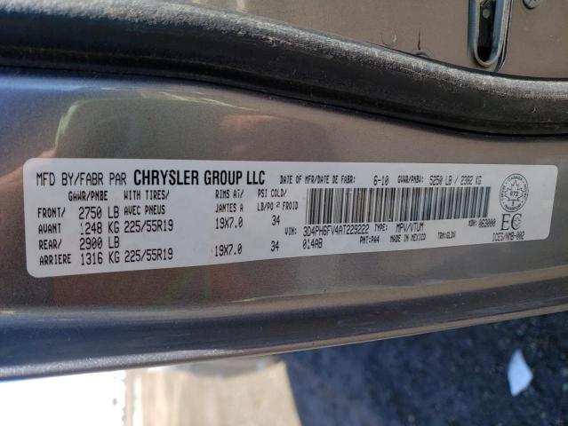 Photo 10 from auction – 2010 DODGE JOURNEY R/ with VIN 3D4PH6FV4AT229222