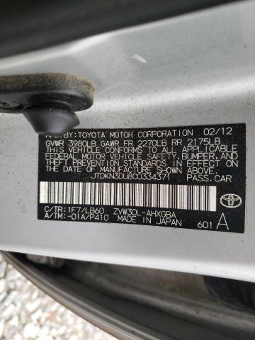 Photo 10 from auction – 2012 TOYOTA PRIUS with VIN JTDKN3DU8C0334371