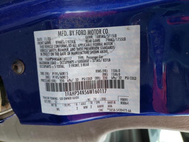 Photo 10 from auction – 2004 FORD FOCUS with VIN 1FAHP34N56W160117