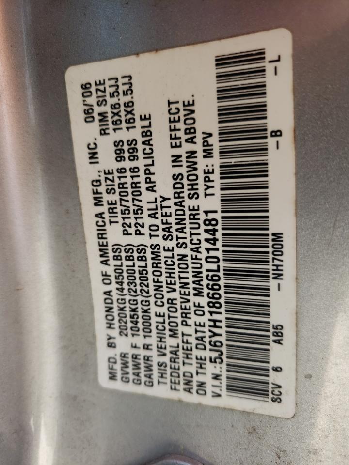 Photo 10 from auction – 2006 HONDA ELEMENT with VIN 5J6YH18666L014481