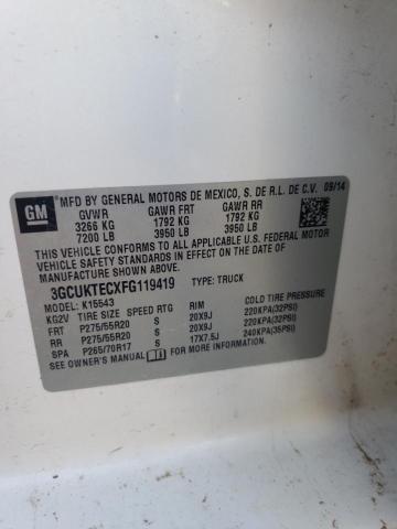 Photo 10 from auction – 2015 CHEVROLET SILVERADO with VIN 3GCUKTECXFG119419