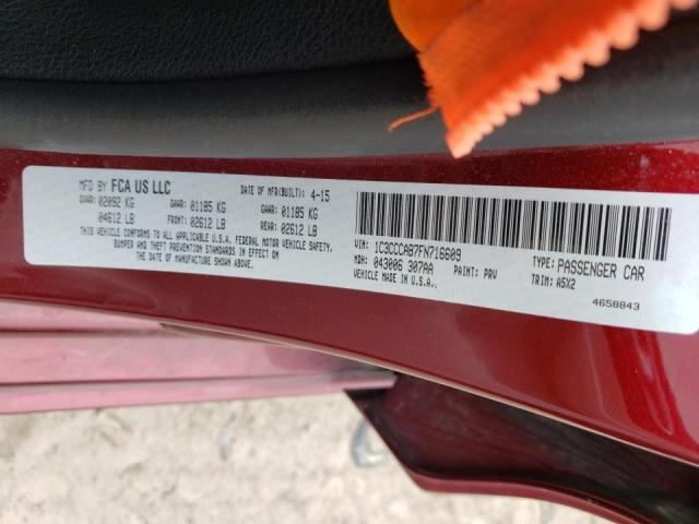 Photo 10 from auction – 2015 CHRYSLER 200 LIMITE with VIN 1C3CCCAB7FN716609