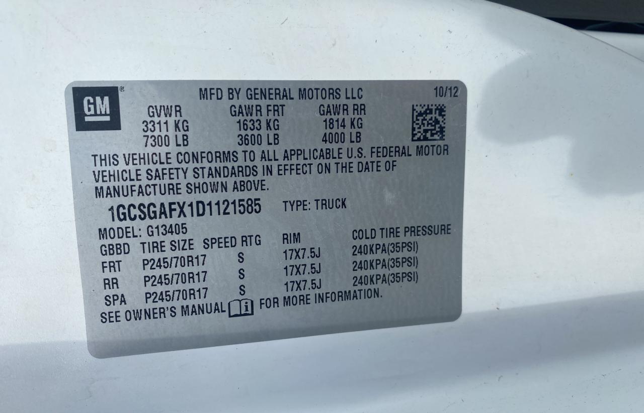 Photo 10 from auction – 2013 CHEVROLET EXPRESS G1 with VIN 1GCSGAFX1D1121585