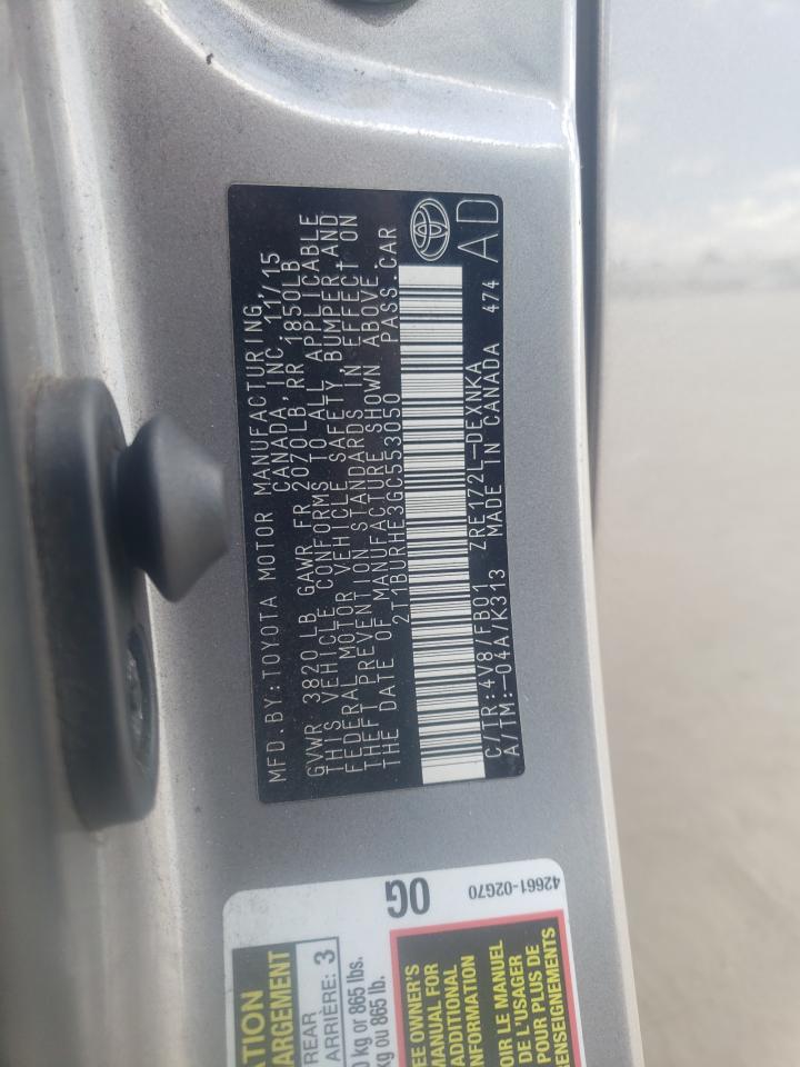 Photo 10 from auction – 2016 TOYOTA COROLLA L with VIN 2T1BURHE3GC553050
