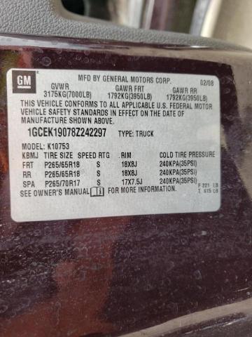Photo 10 from auction – 2008 CHEVROLET SILVERADO with VIN 1GCEK19078Z242297